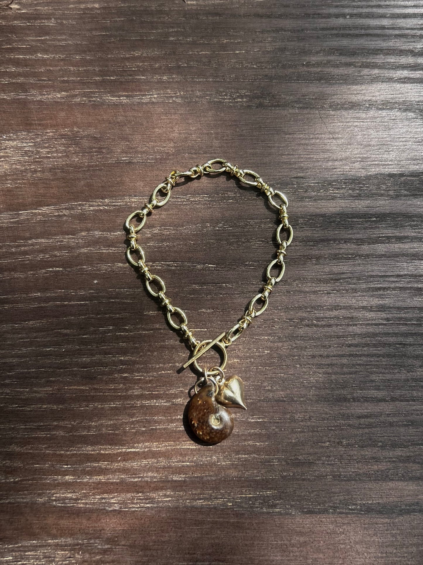 Gold Ammonite Bracelet