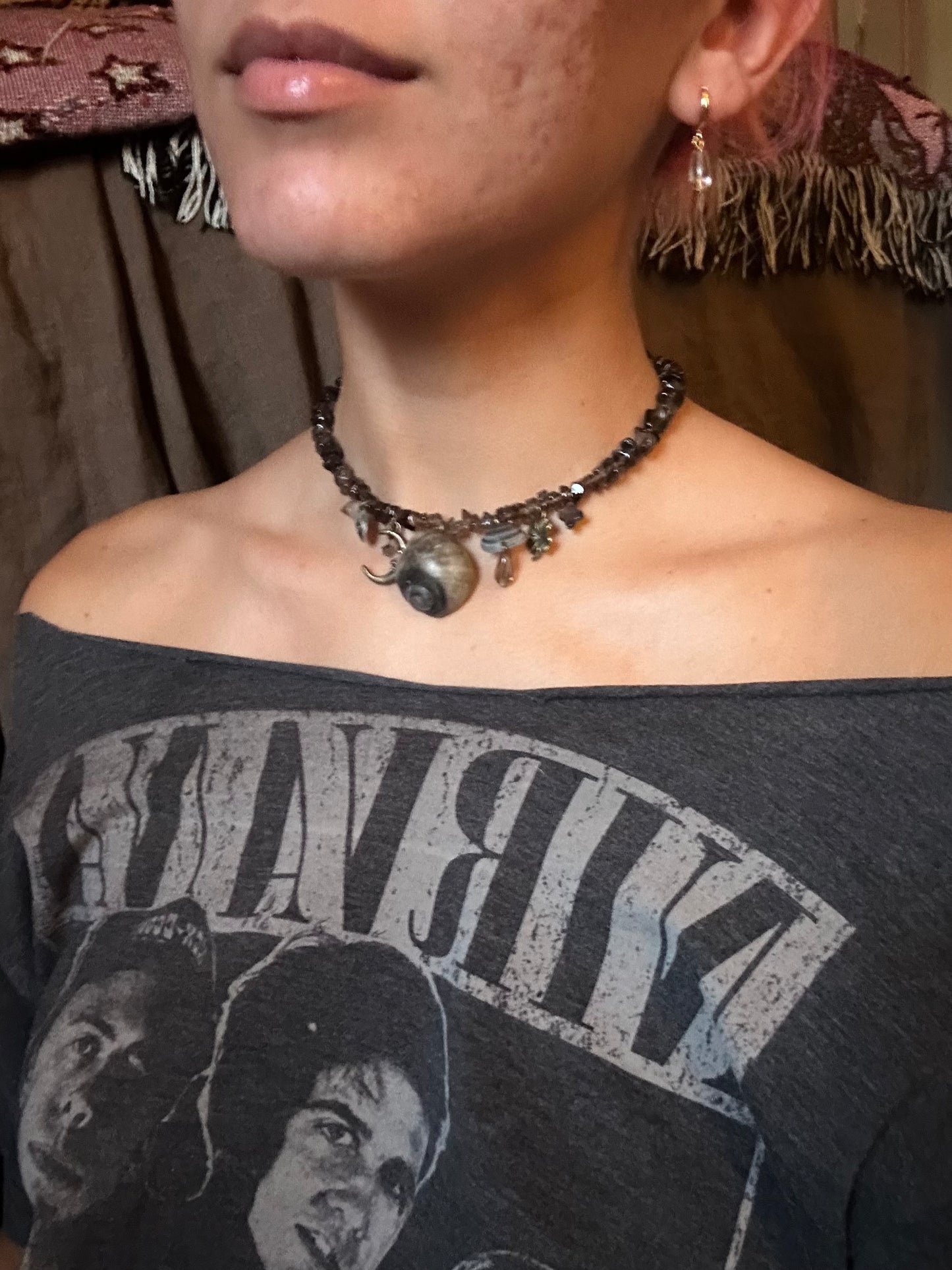Chunky Moon Shell Necklace