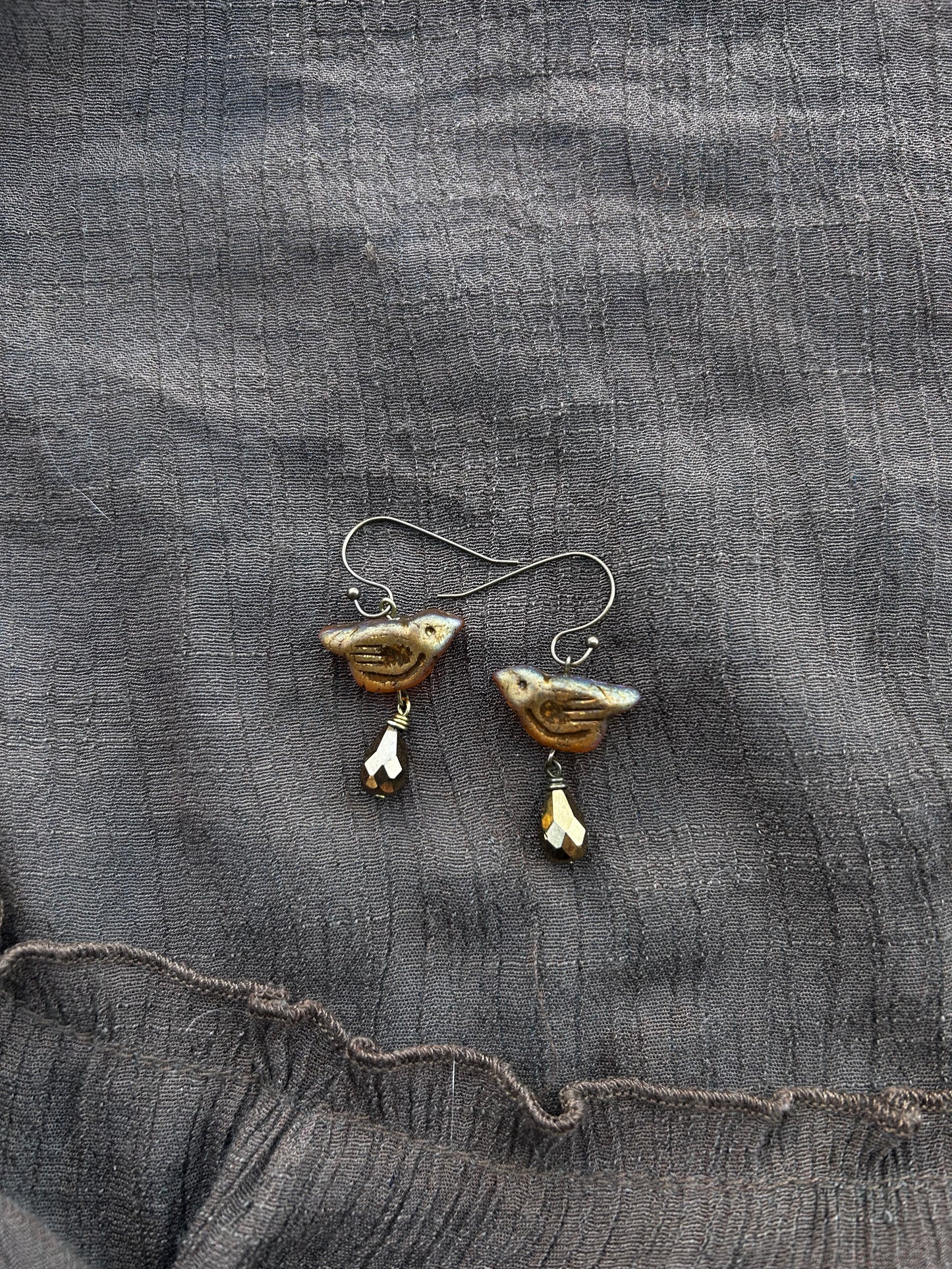 Rustic Bird Earrings