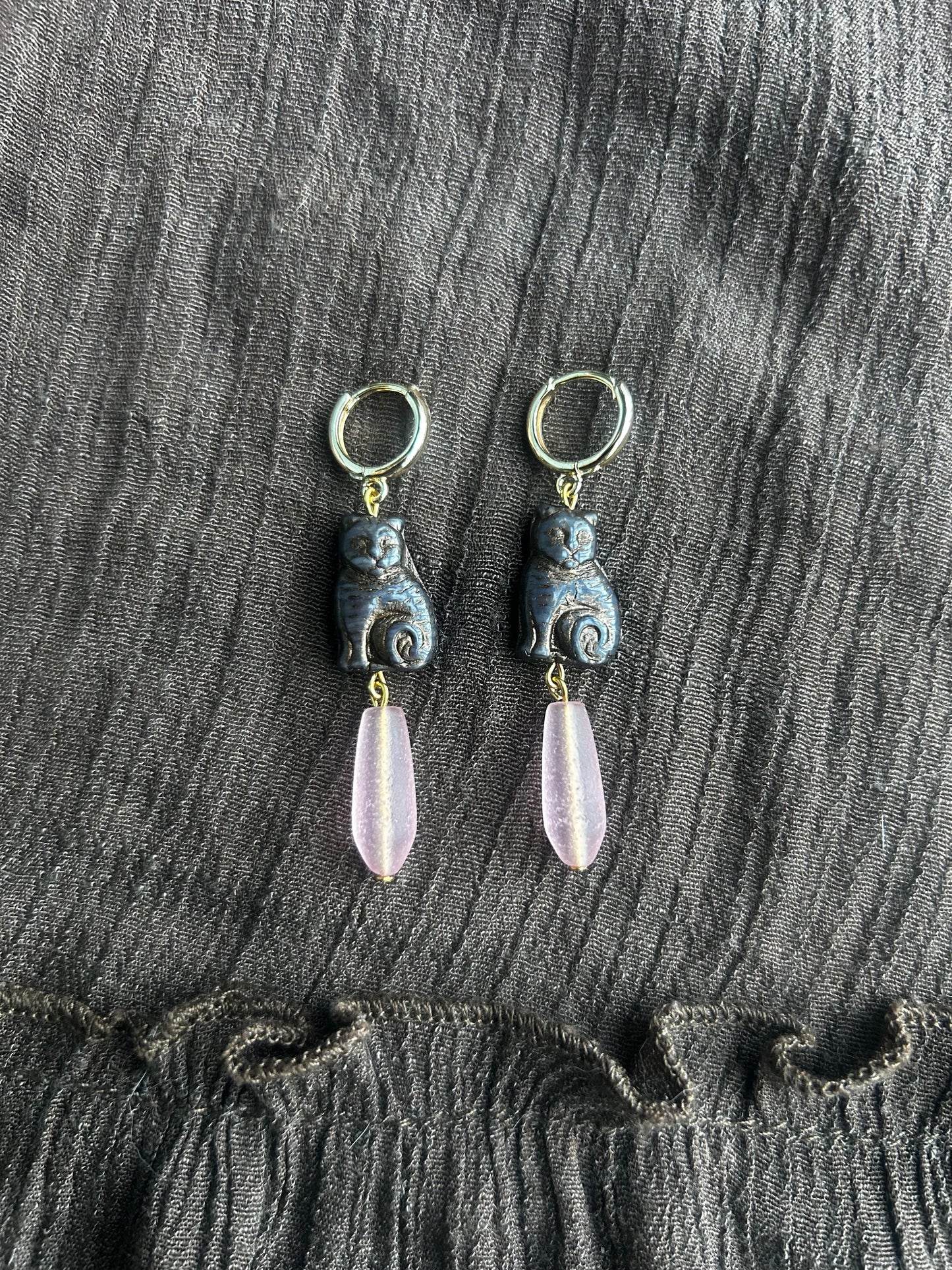 Whimsical Cat Earrings
