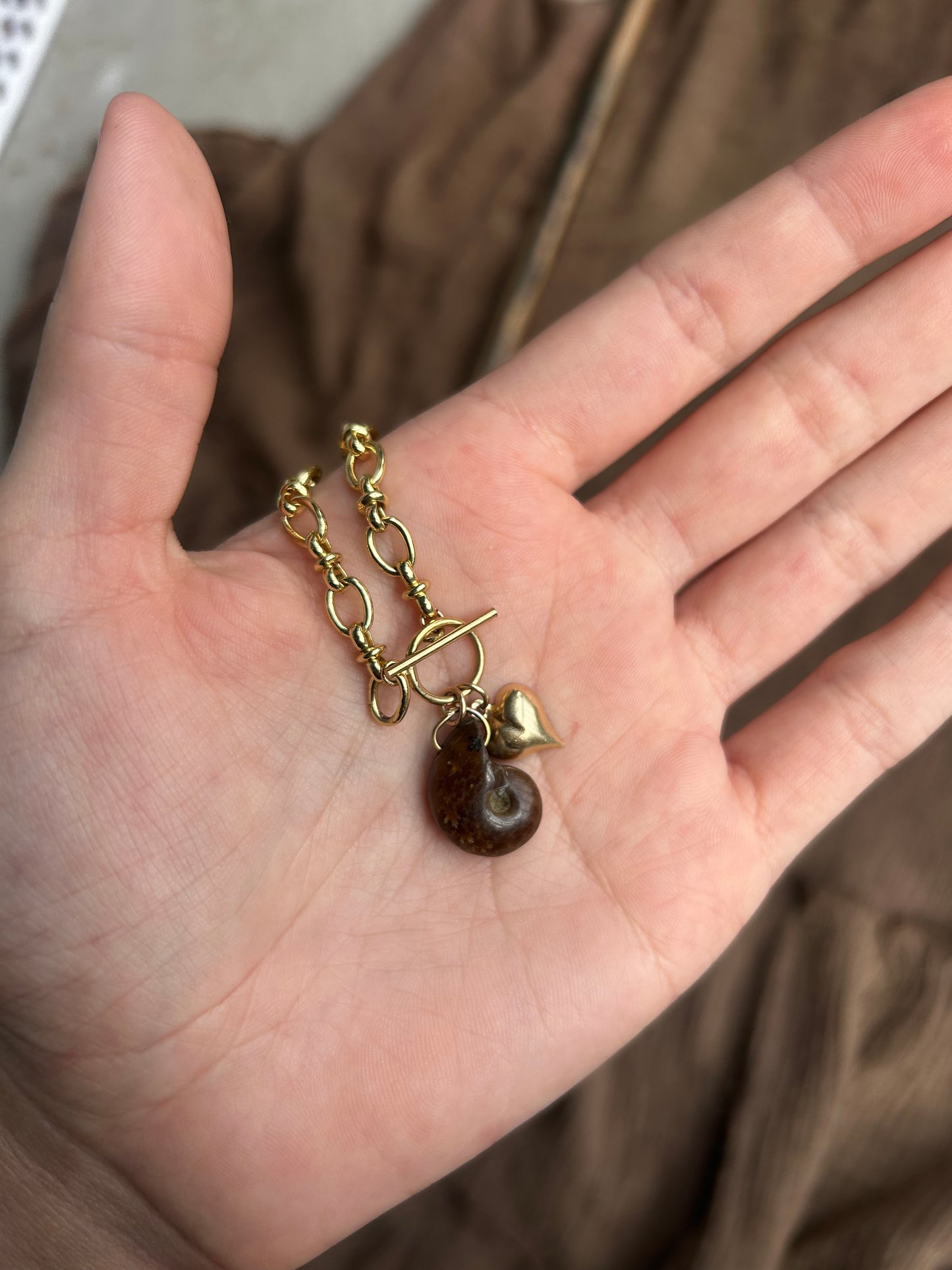 Gold Ammonite Bracelet