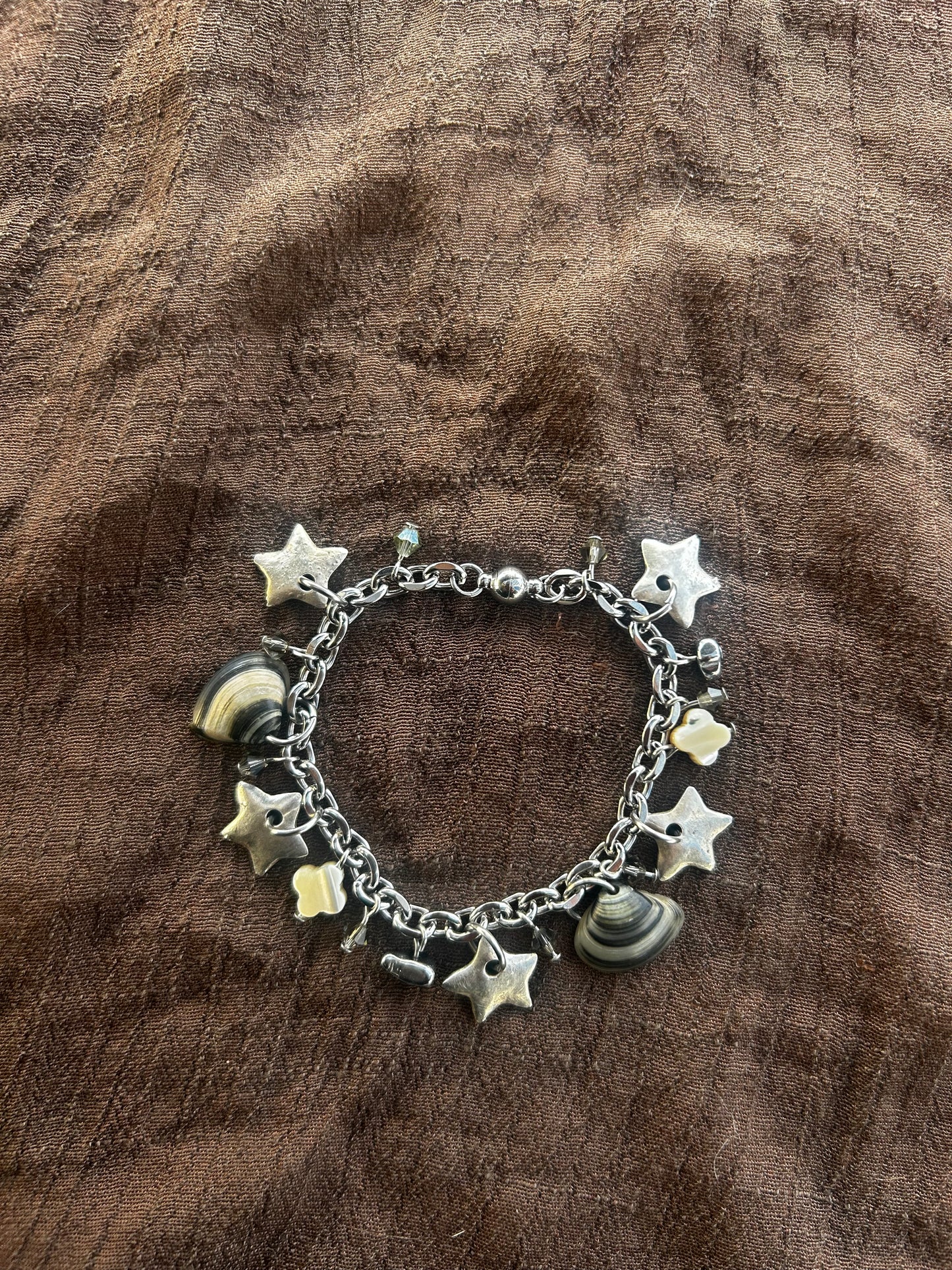 Striped Silver Star Bracelet