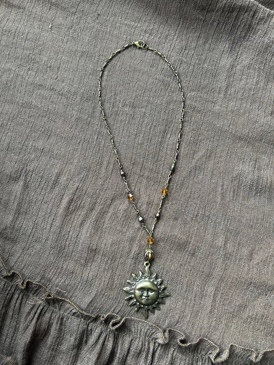 Rustic Sun Necklace