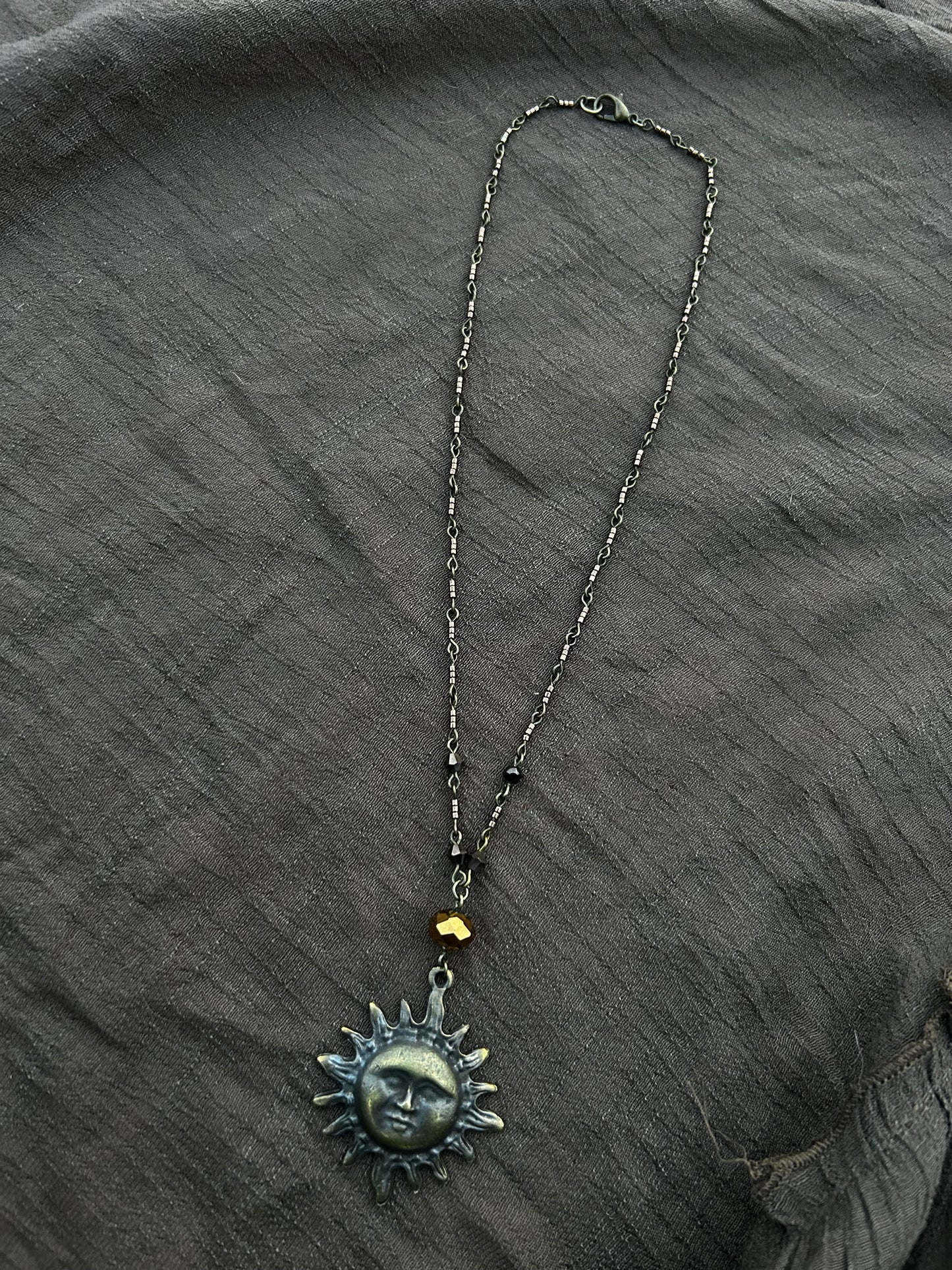 Brass Sun Necklace