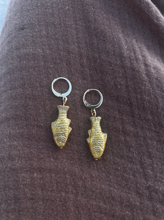 Golden Fish Earrings