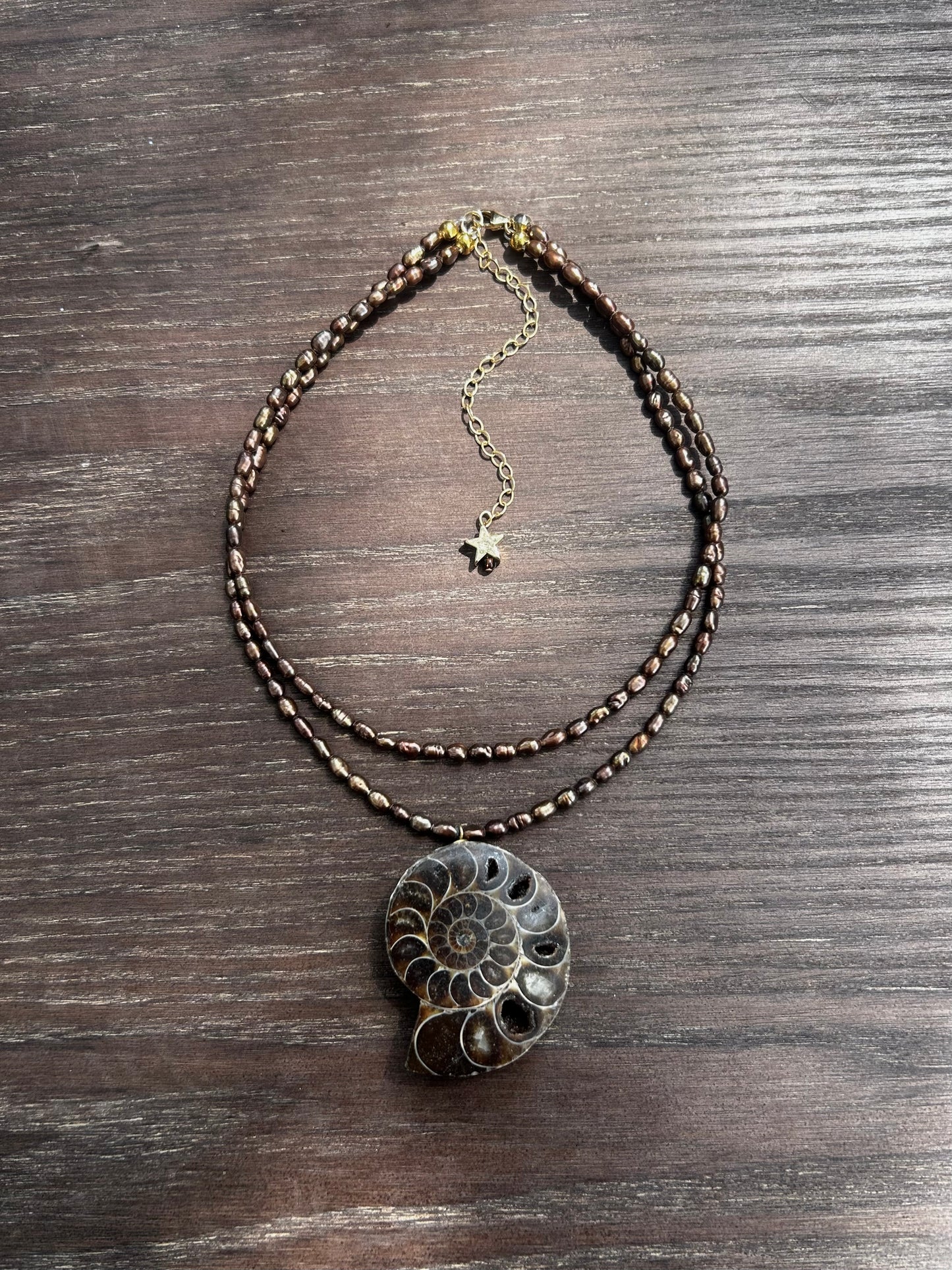 Pearl and Ammonite Choker