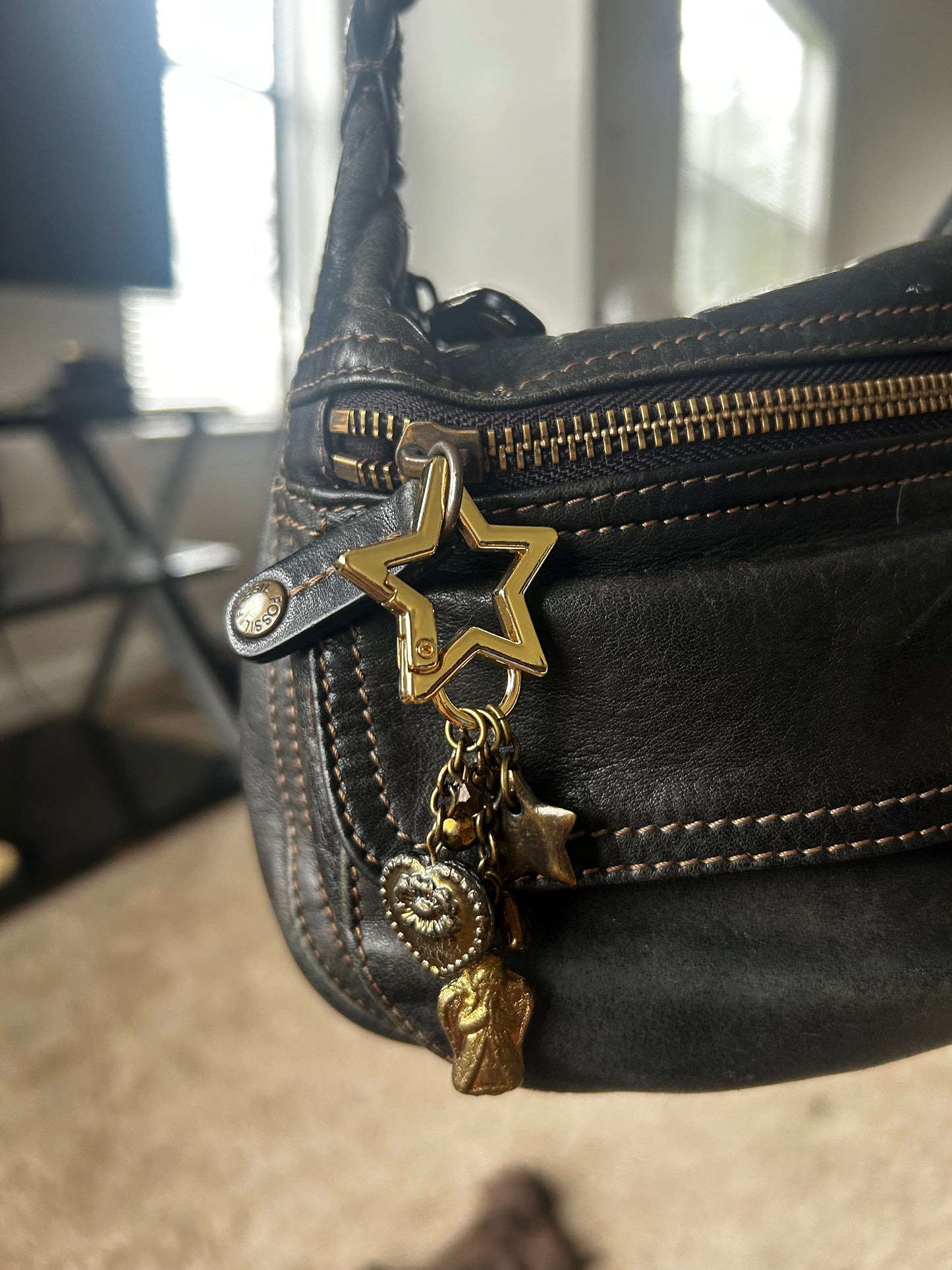 Praying on a Star Keychain