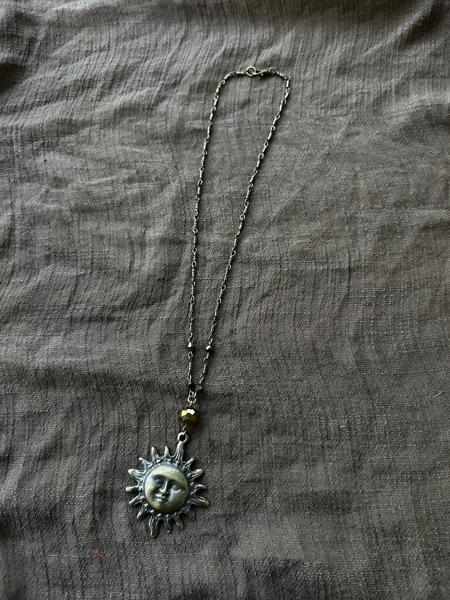 Brass Sun Necklace