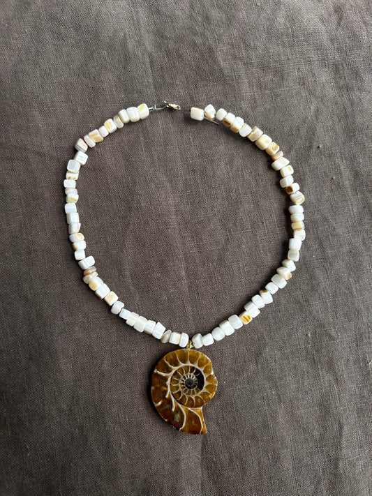 Nacre and Ammonite Choker