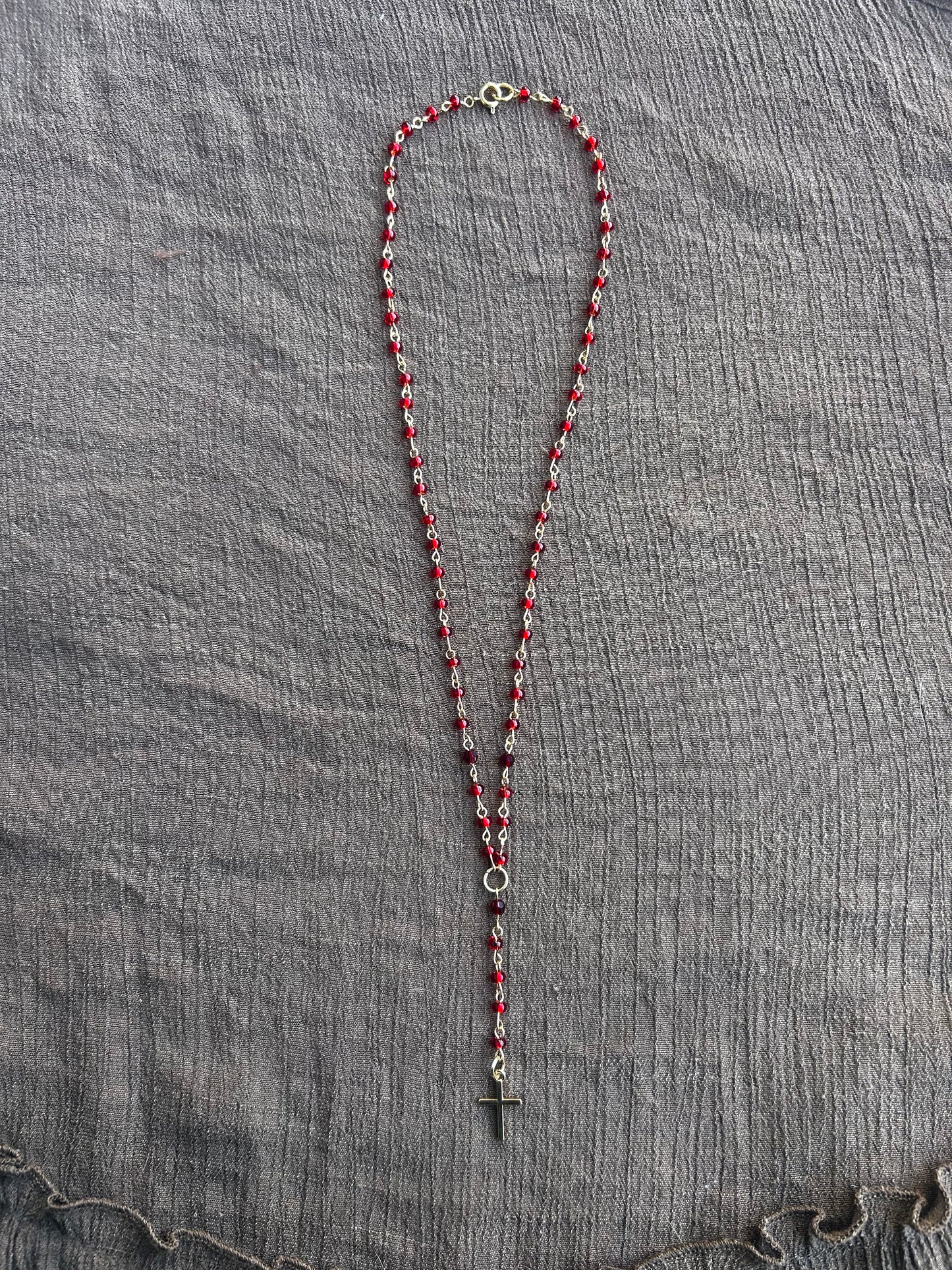 Blood Red Cross Necklace by Macy