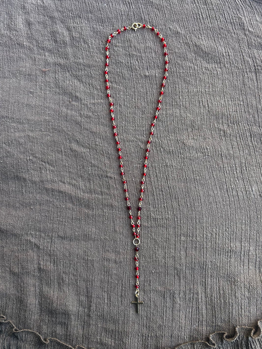 Blood Red Cross Necklace by Macy