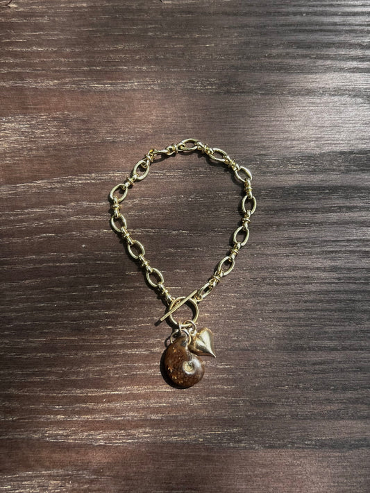 Gold Ammonite Bracelet
