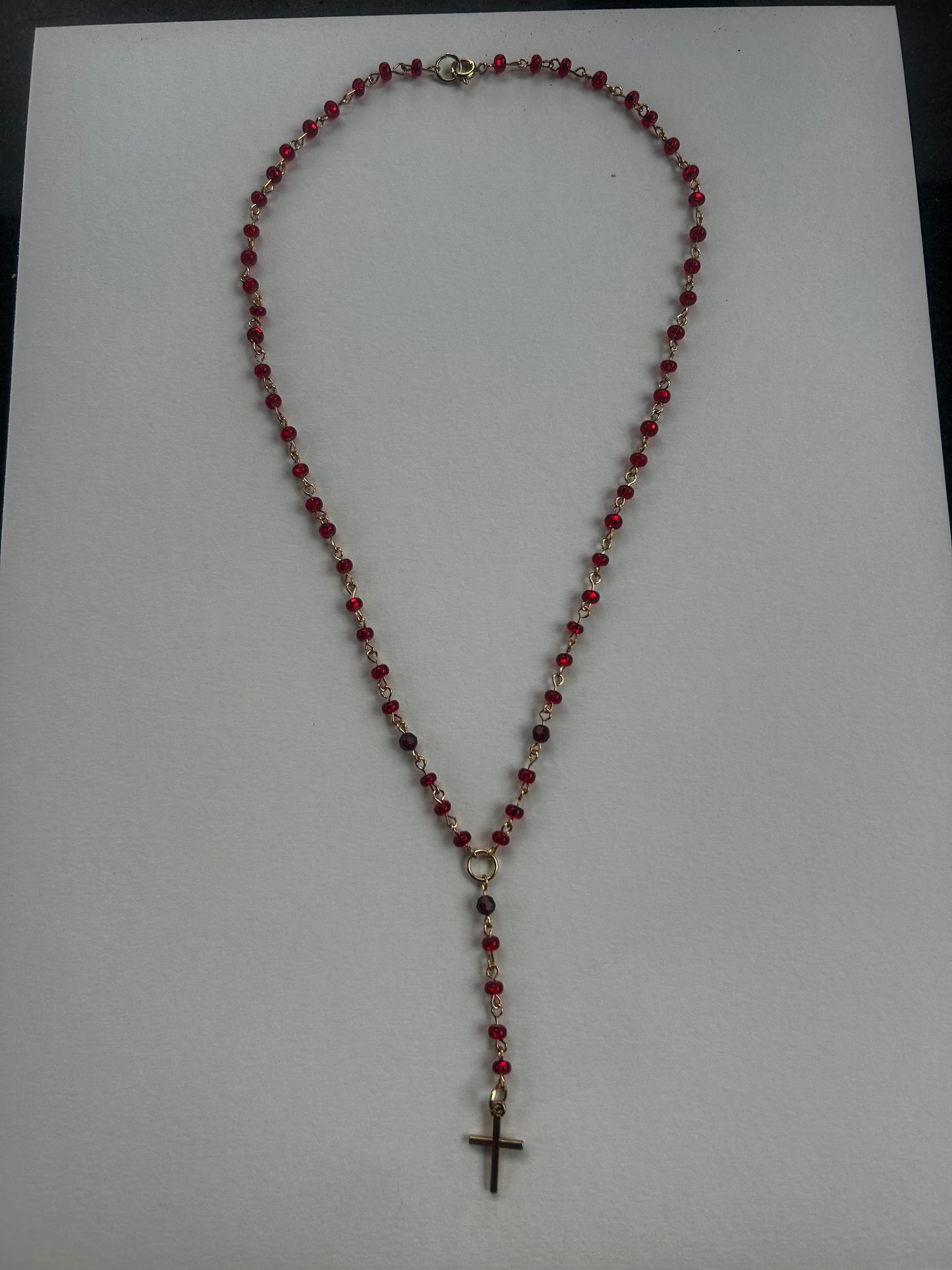 Blood Red Cross Necklace by Macy
