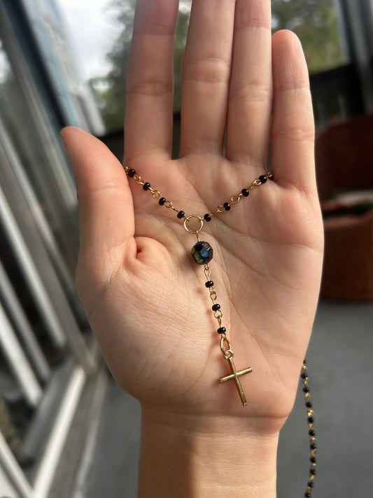 Midnight Hour Cross Necklace