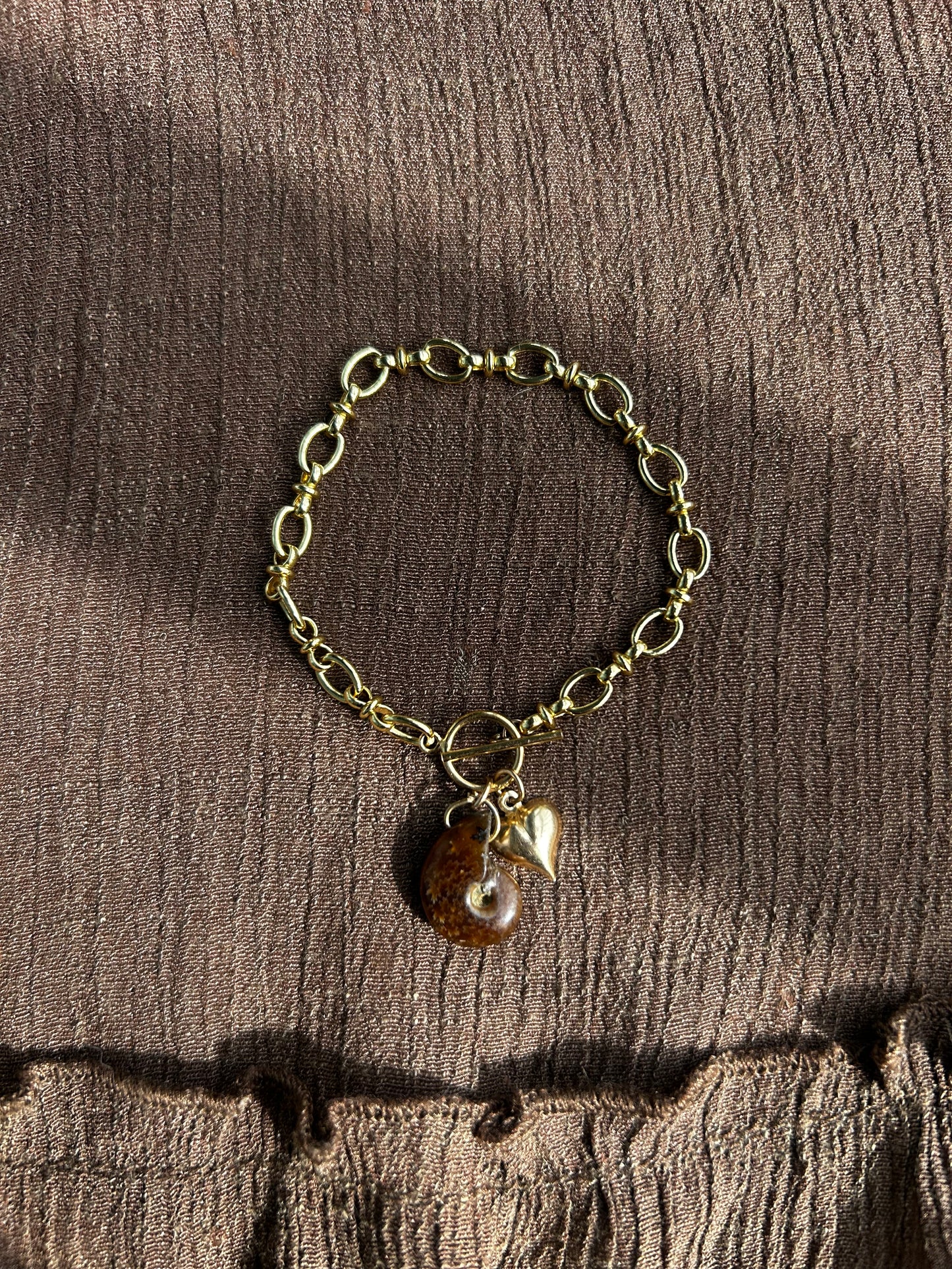 Gold Ammonite Bracelet
