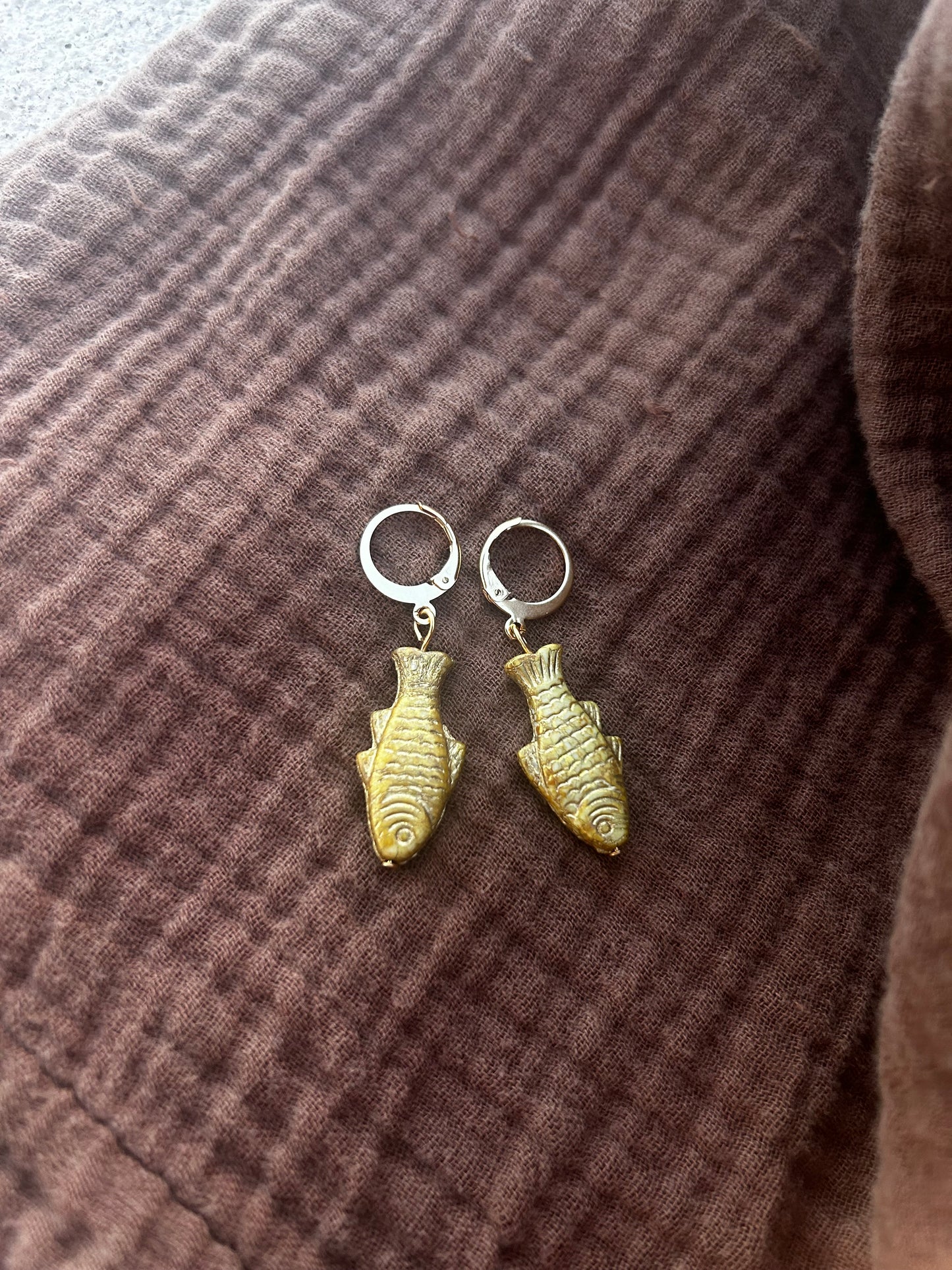 Golden Fish Earrings