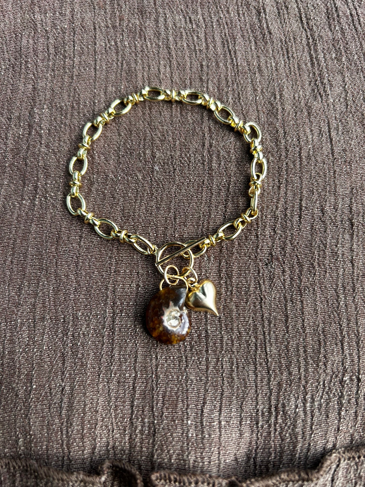 Gold Ammonite Bracelet