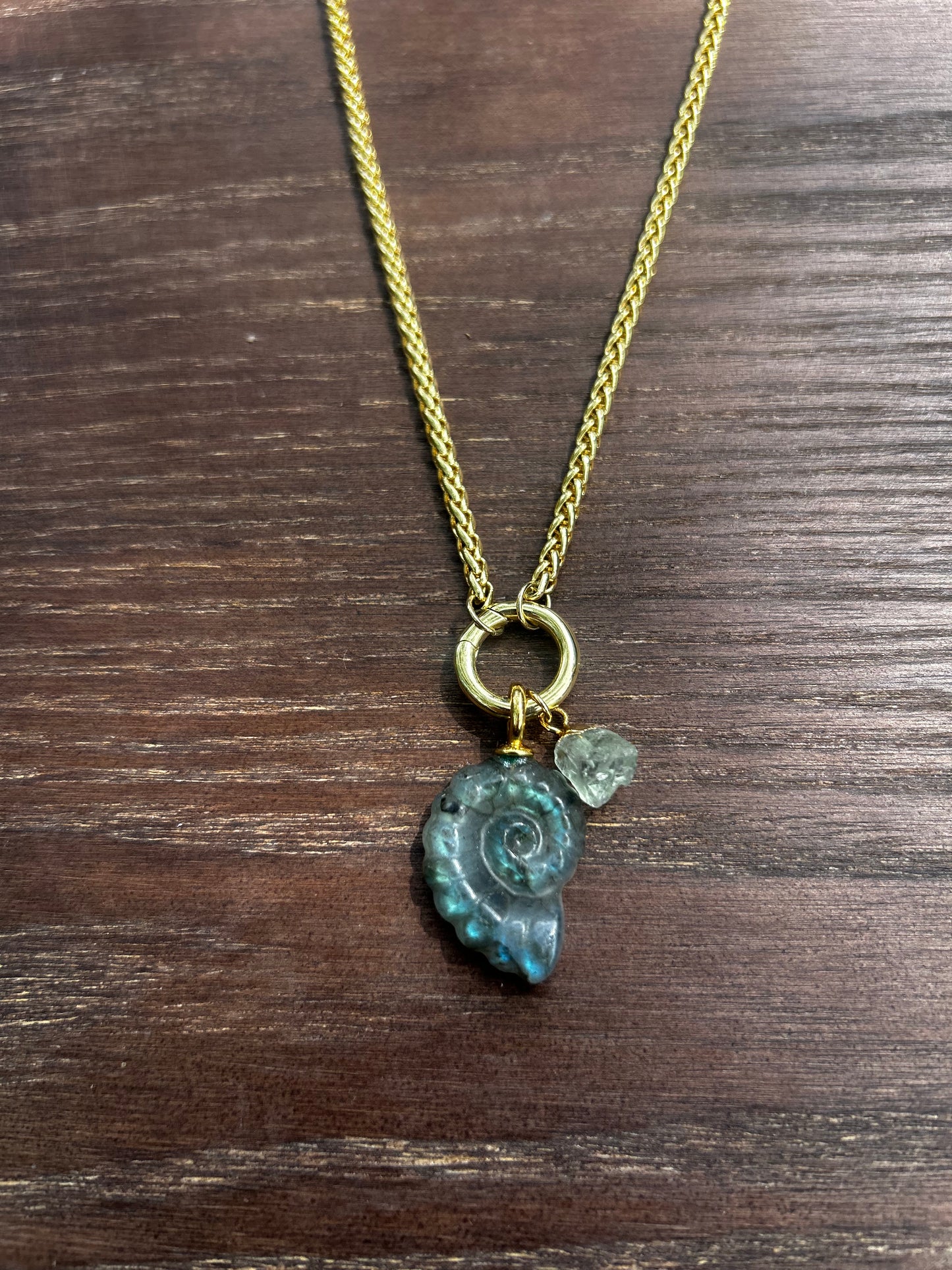Labradorite and Fluorite Charm Necklace
