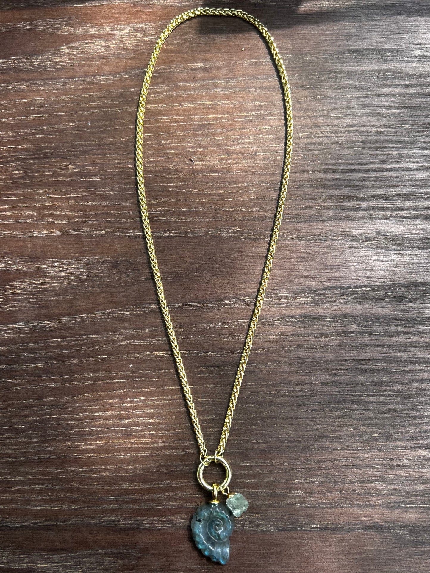 Labradorite and Fluorite Charm Necklace