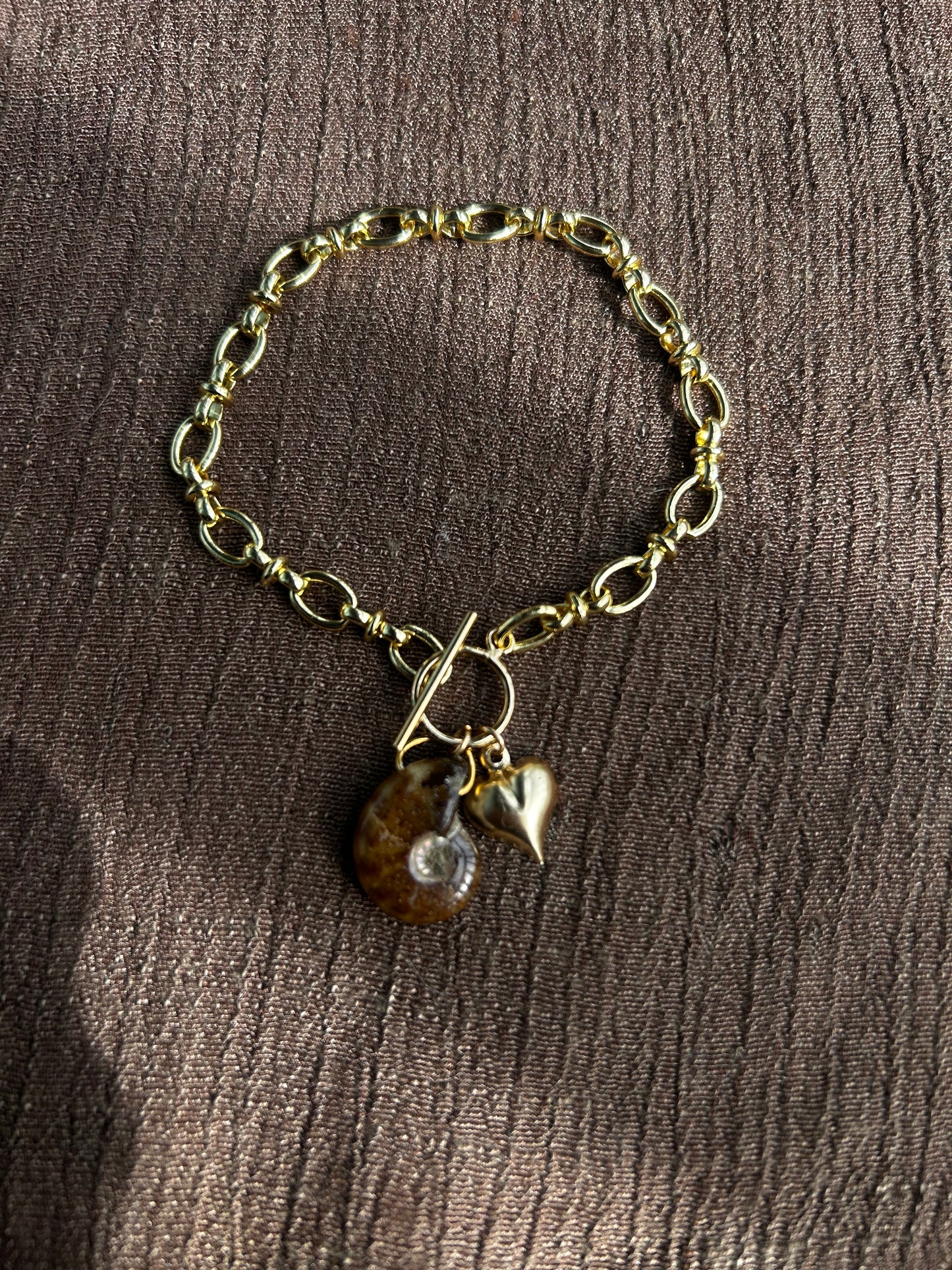 Gold Ammonite Bracelet