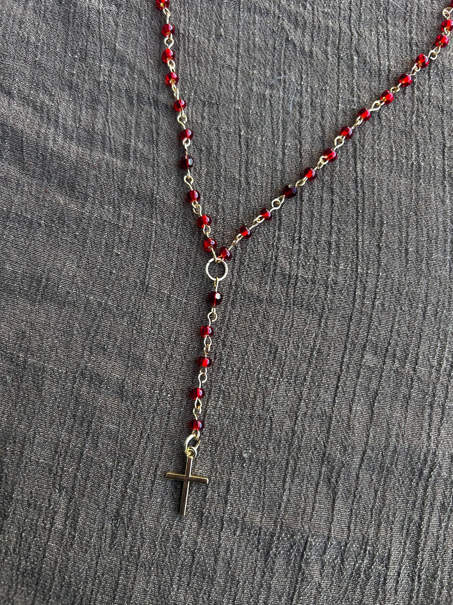 Blood Red Cross Necklace by Macy
