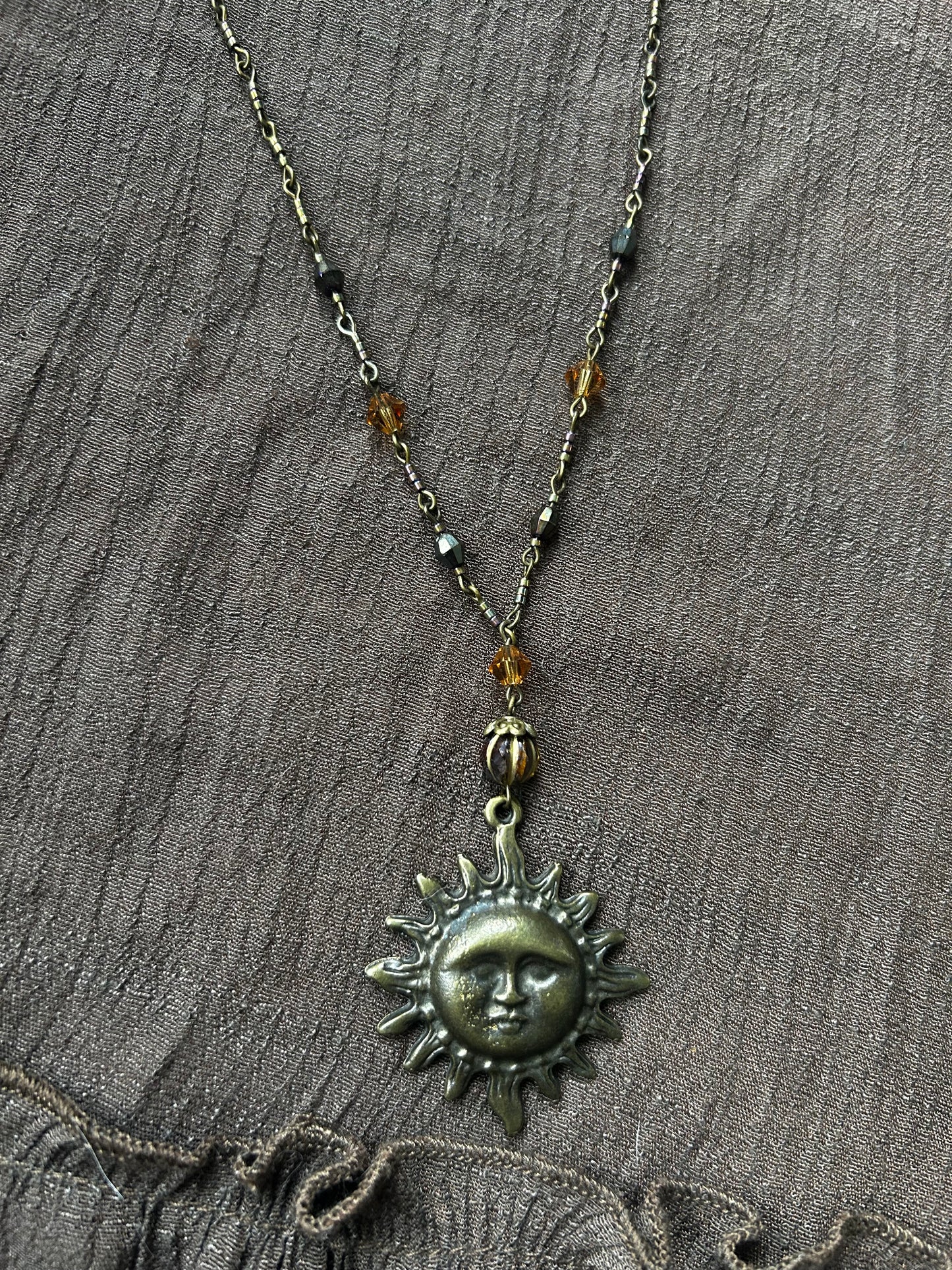 Rustic Sun Necklace