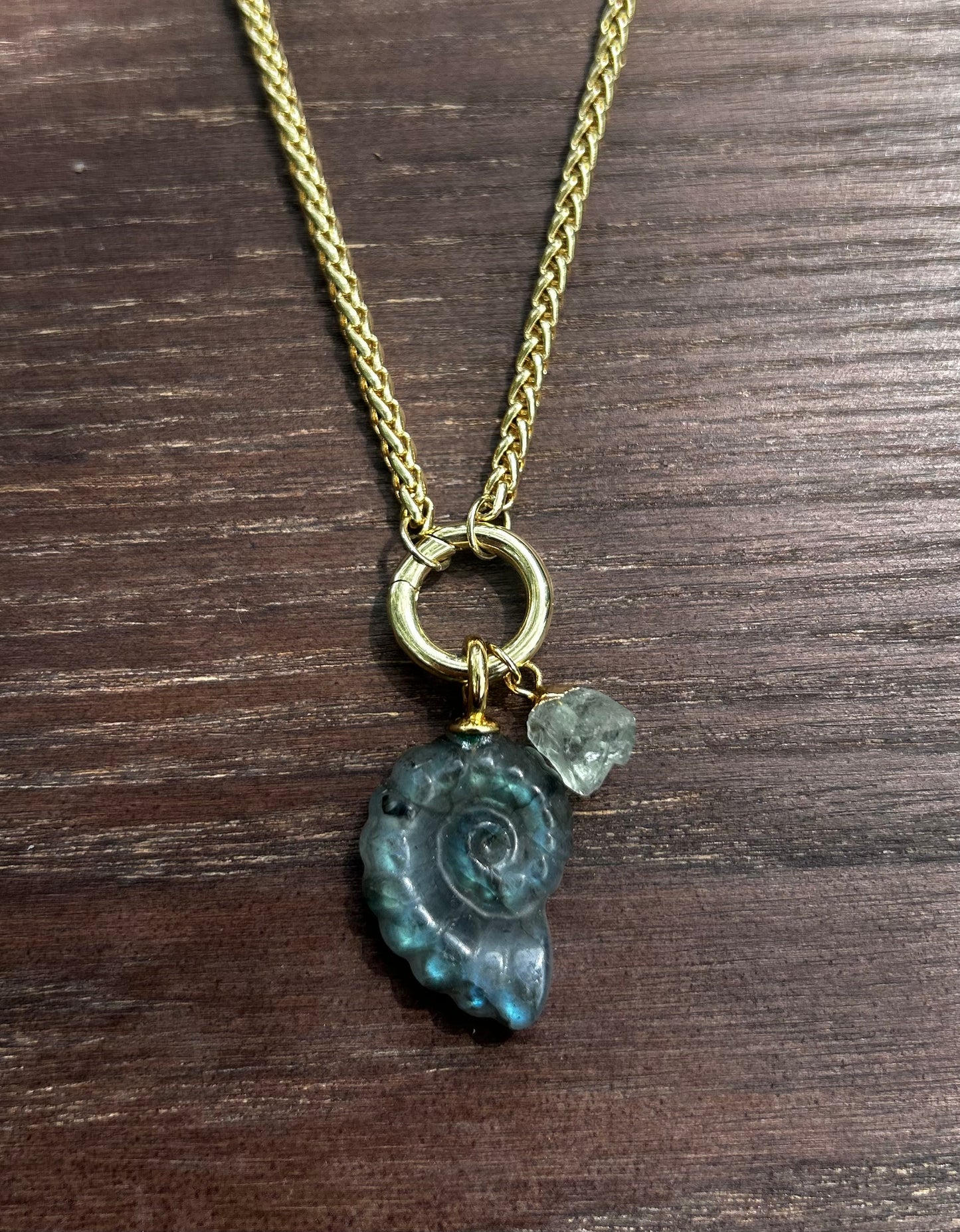 Labradorite and Fluorite Charm Necklace
