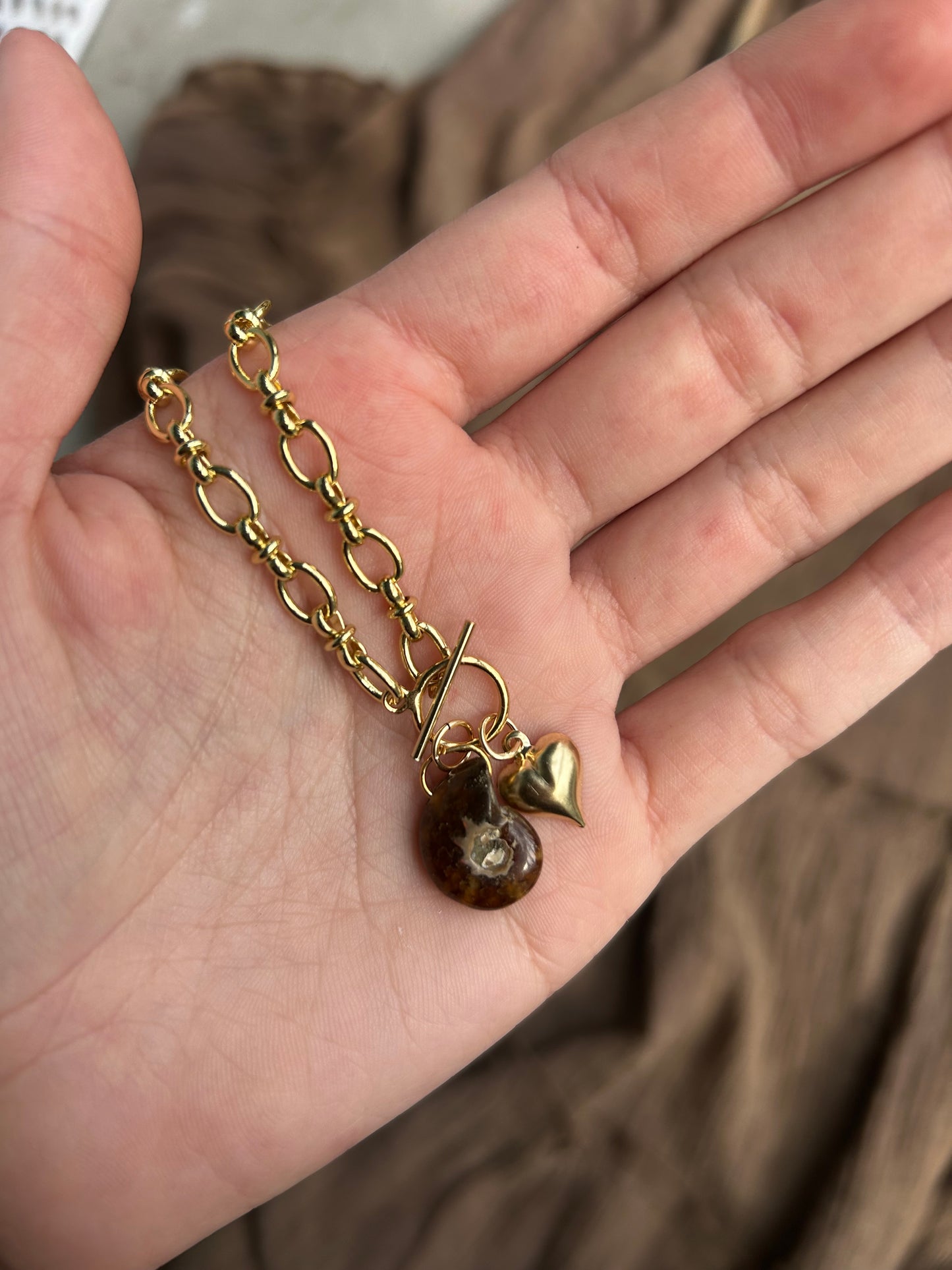 Gold Ammonite Bracelet