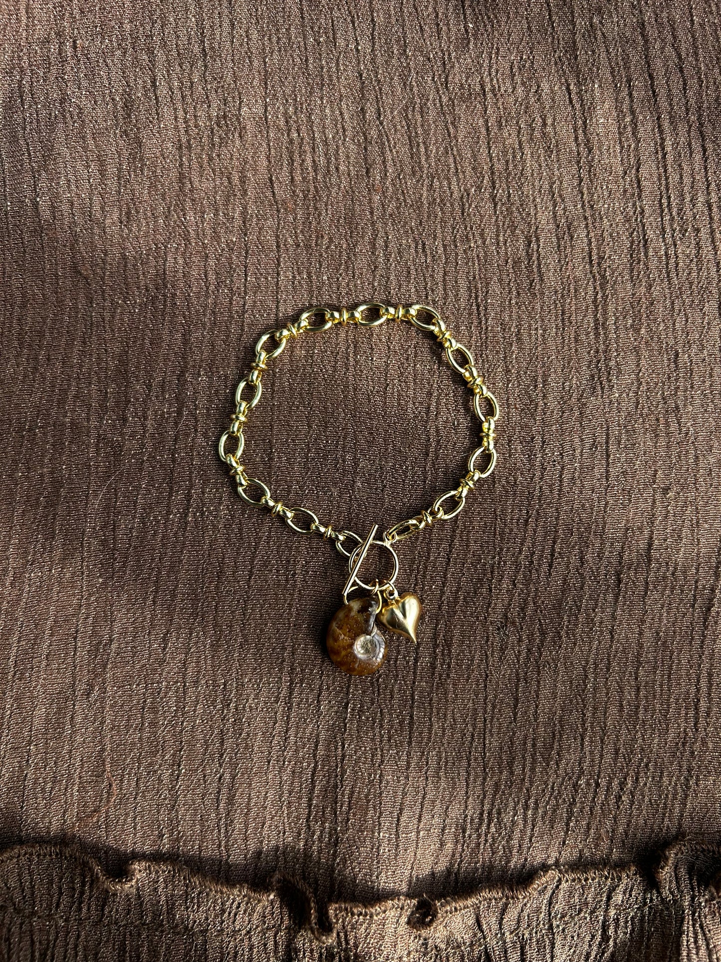 Gold Ammonite Bracelet