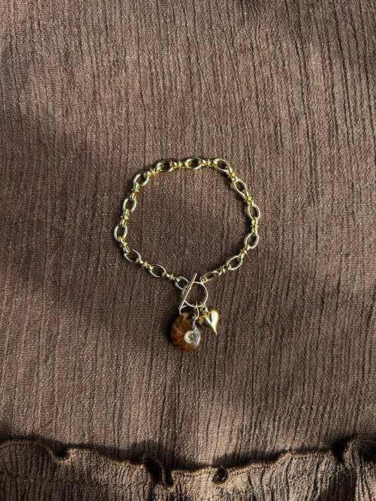Gold Ammonite Bracelet