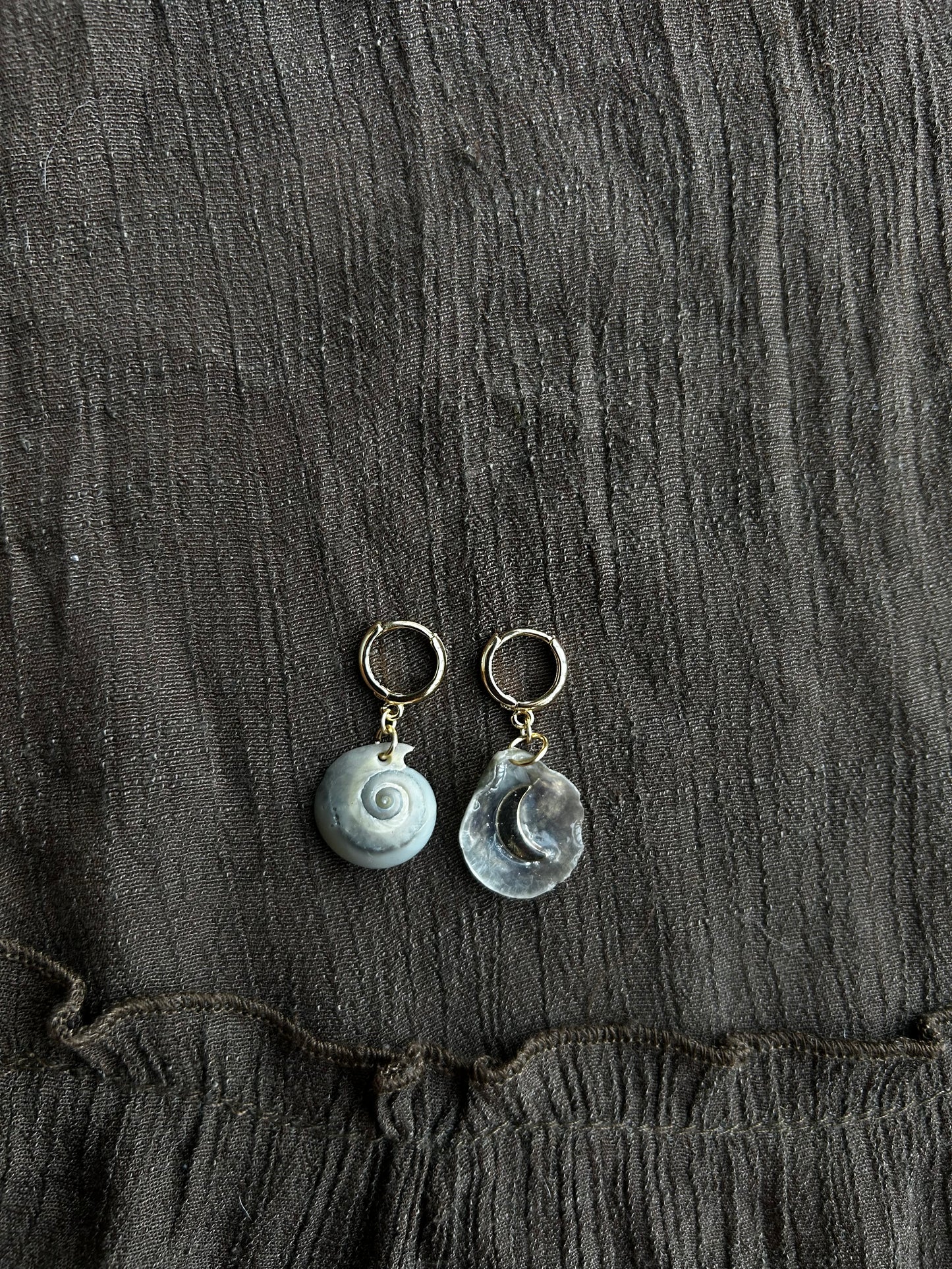 Seashell Moon Earrings