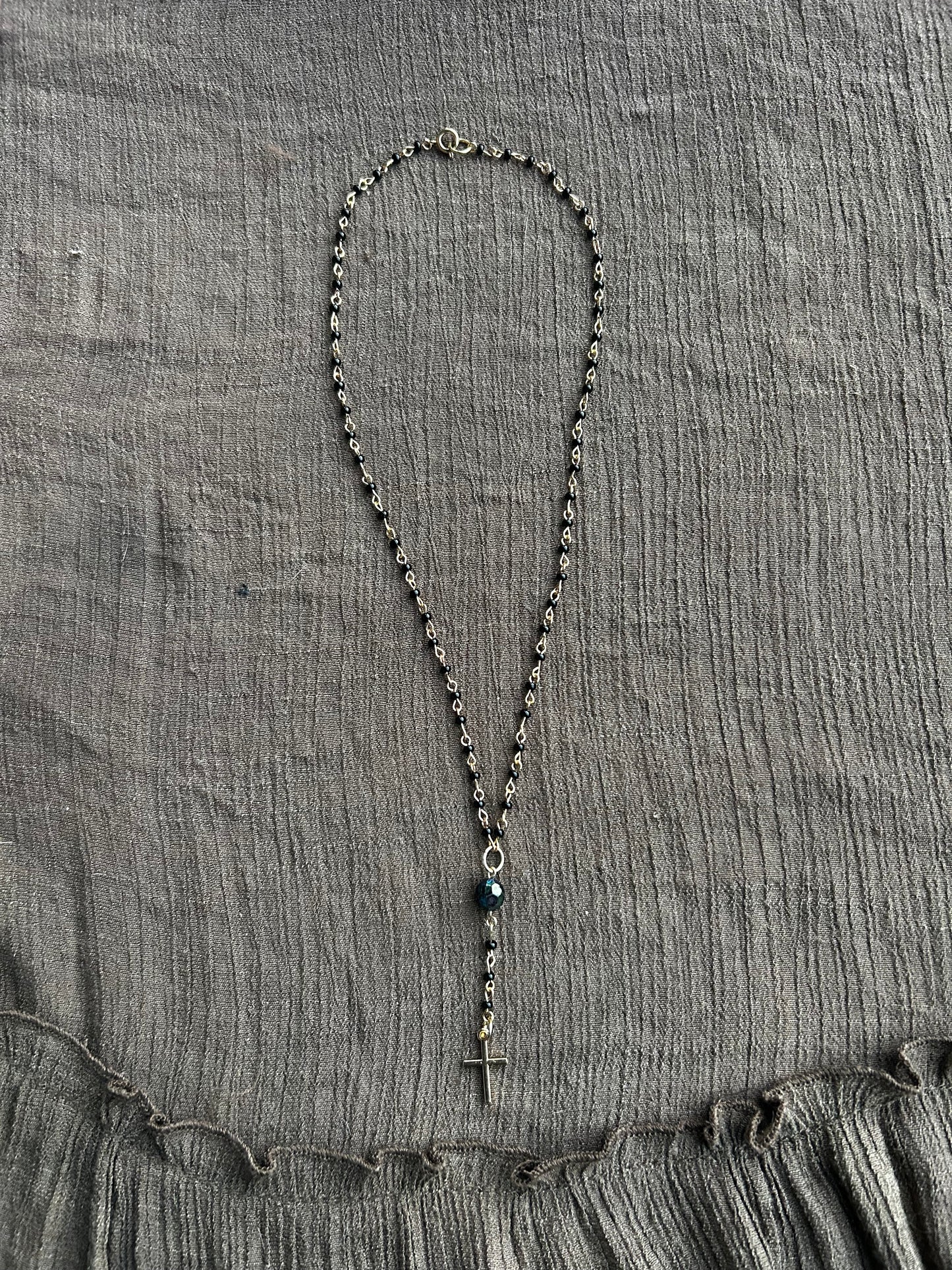 Midnight Hour Cross Necklace