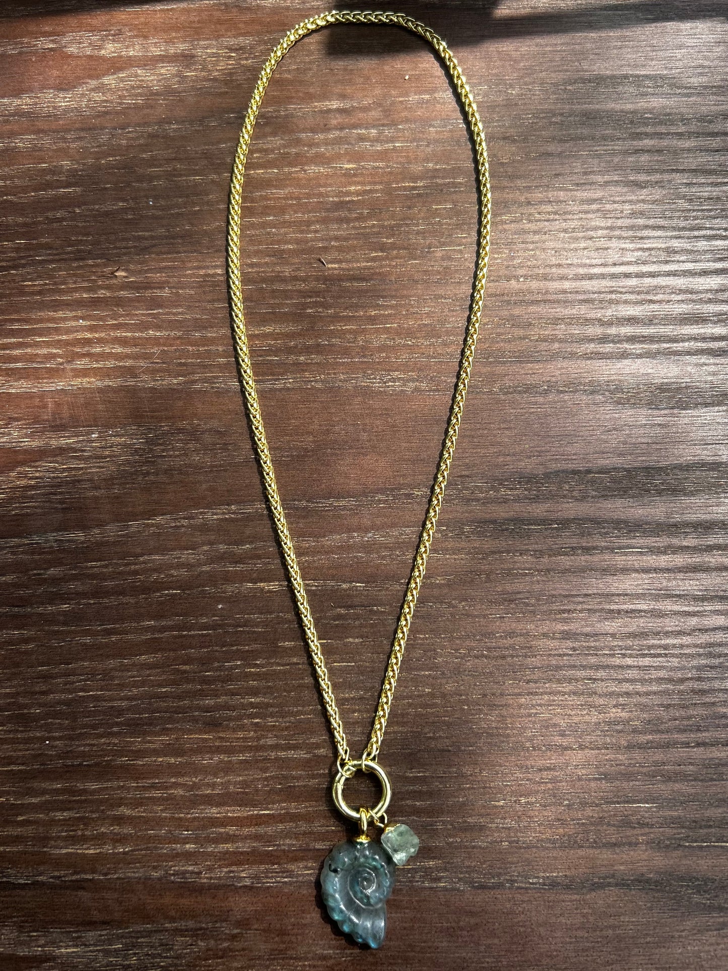 Labradorite and Fluorite Charm Necklace