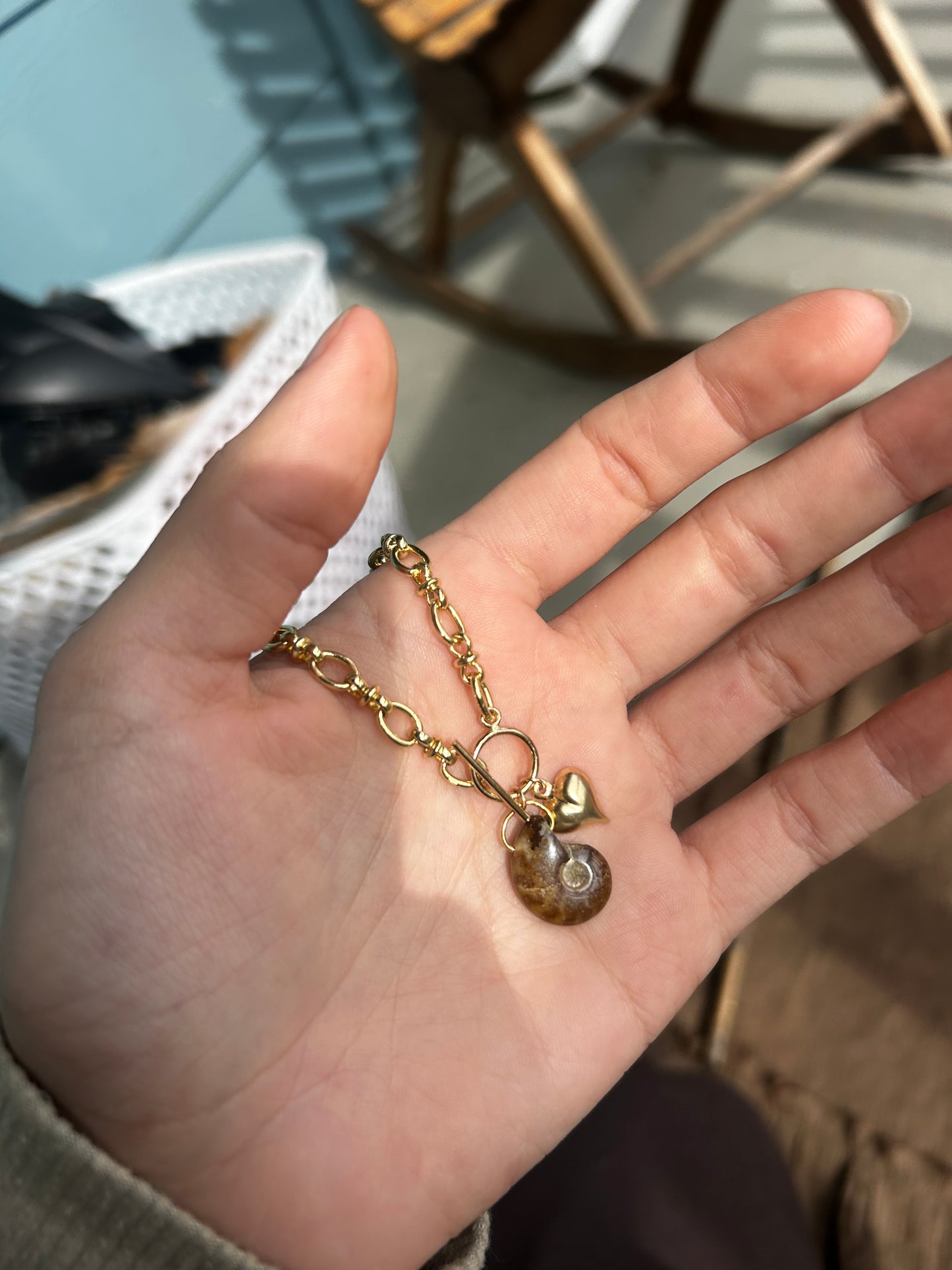 Gold Ammonite Bracelet