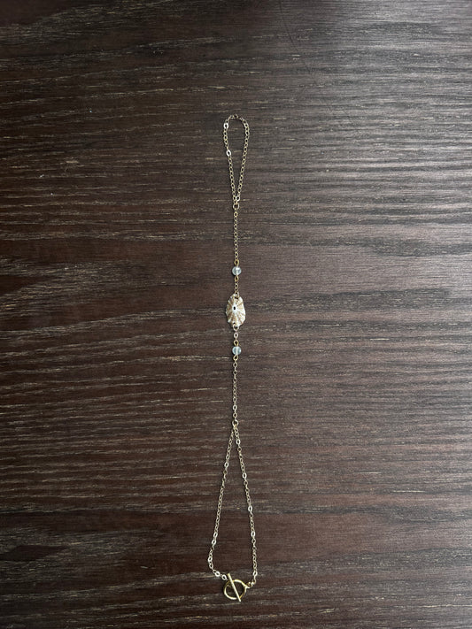 Limpet and Aquamarine Hand Chain
