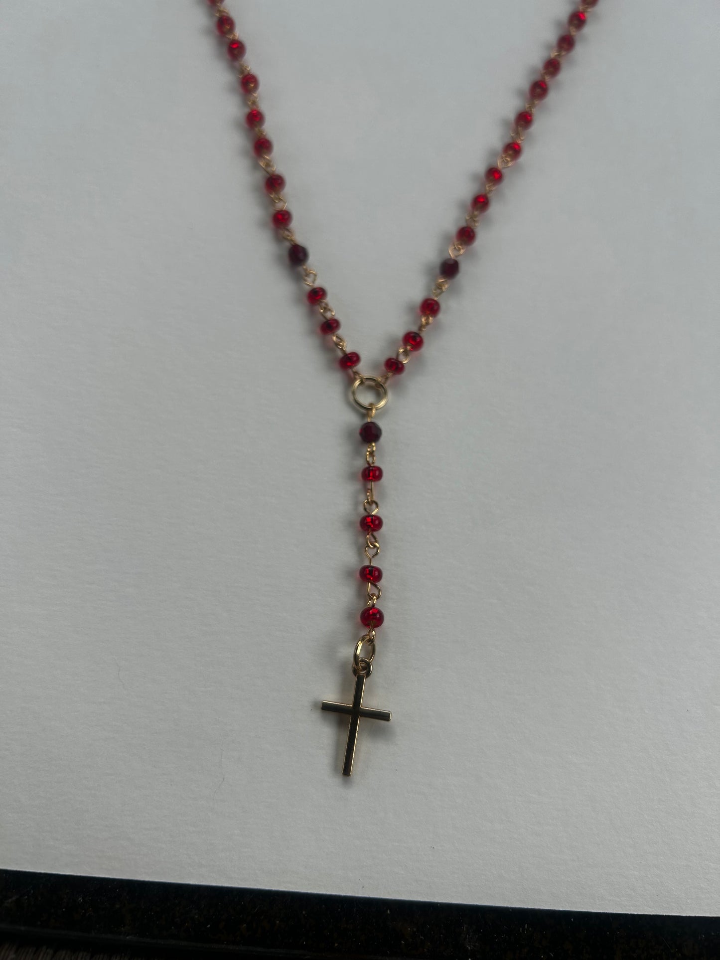 Blood Red Cross Necklace by Macy