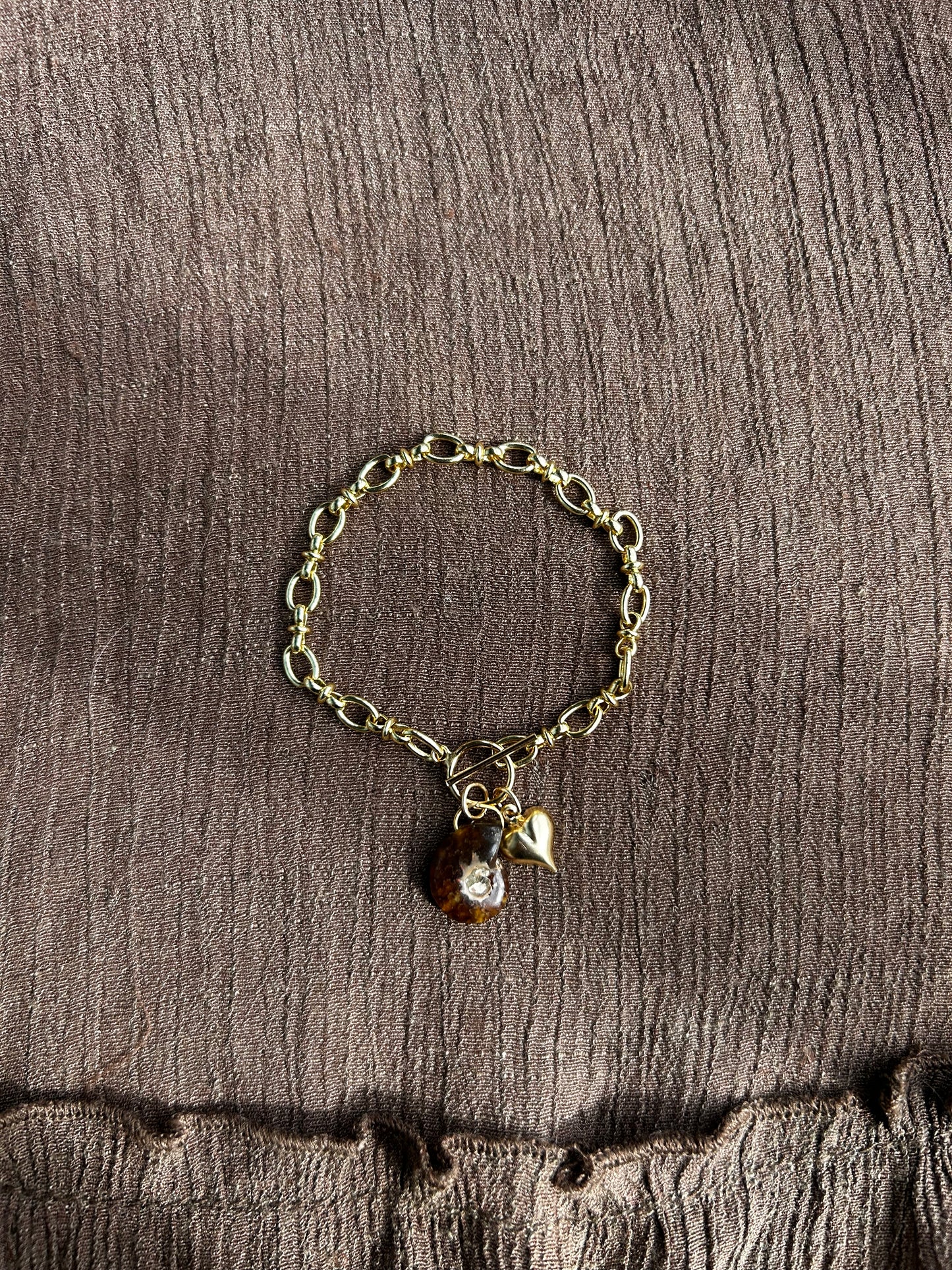 Gold Ammonite Bracelet