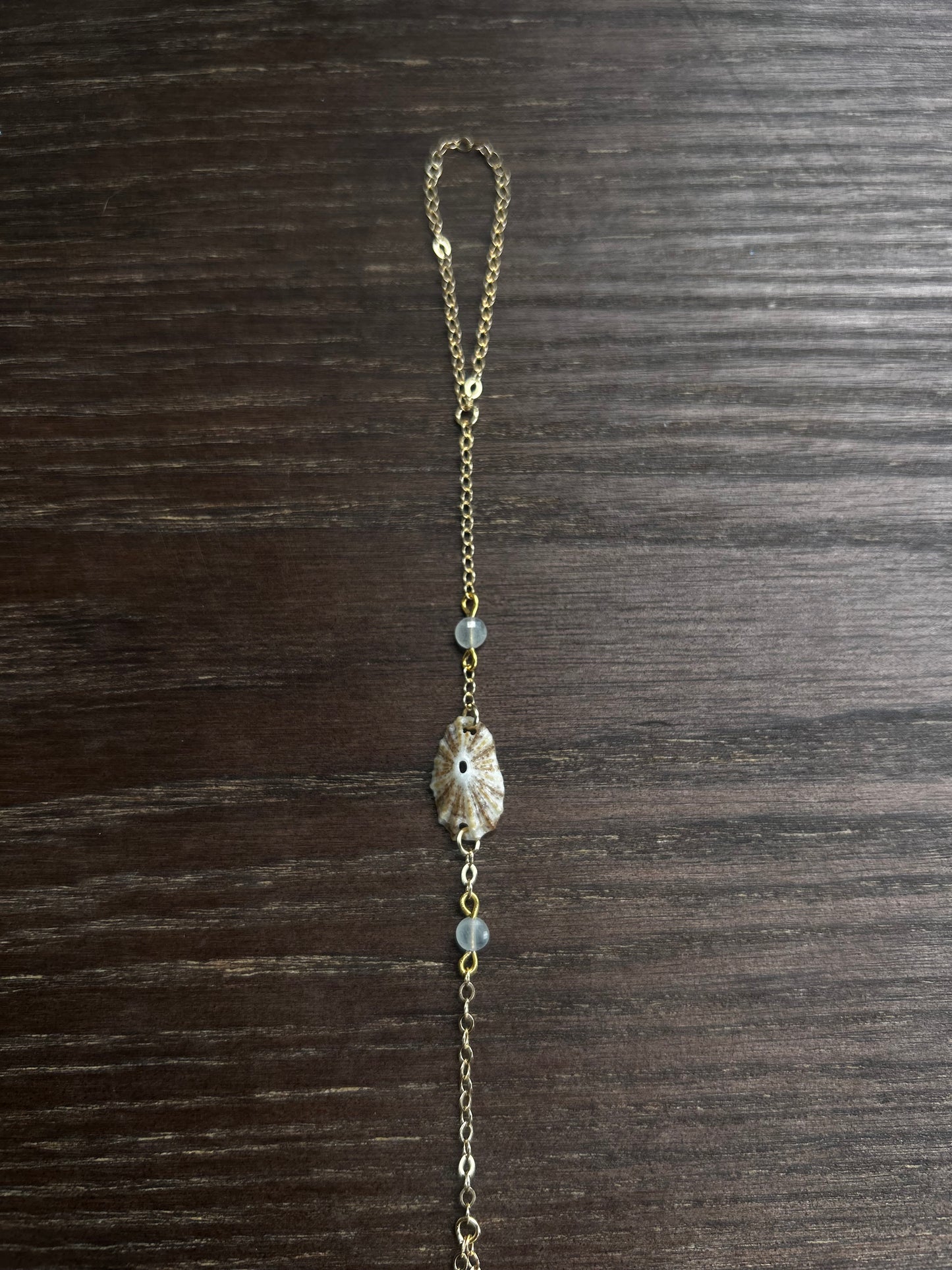 Limpet and Aquamarine Hand Chain