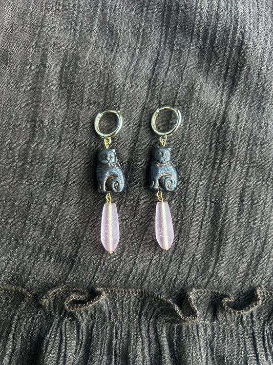 Whimsical Cat Earrings