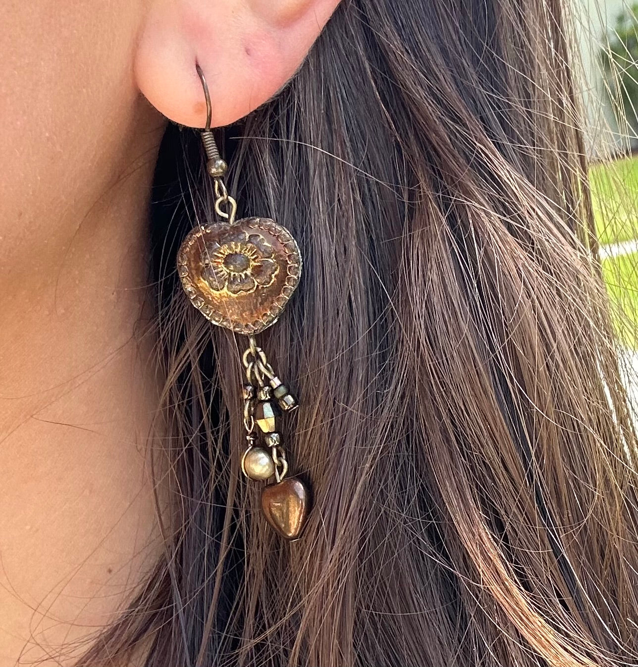 Dangle Heart Earrings