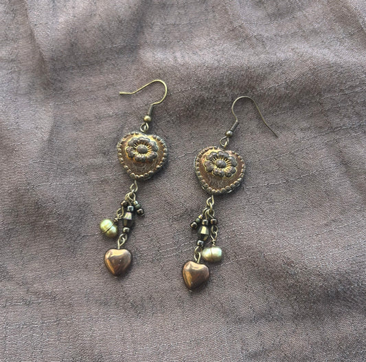 Dangle Heart Earrings